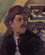 Paul Gauguin Hat self-portraits painting
